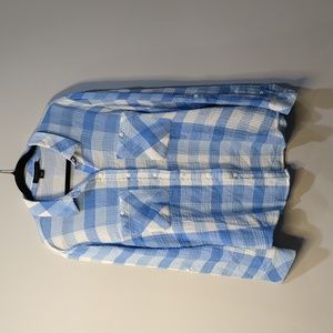 Sanctuary Blue/White Button Up Tomboy Shirt
